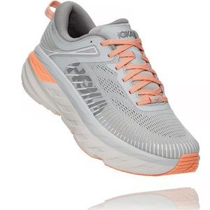 BONDI 7 HOKAS- GREY/ORANGE